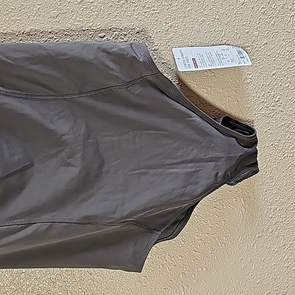 NWT Athleta Gray Bodysuit - Picture 3 of 7